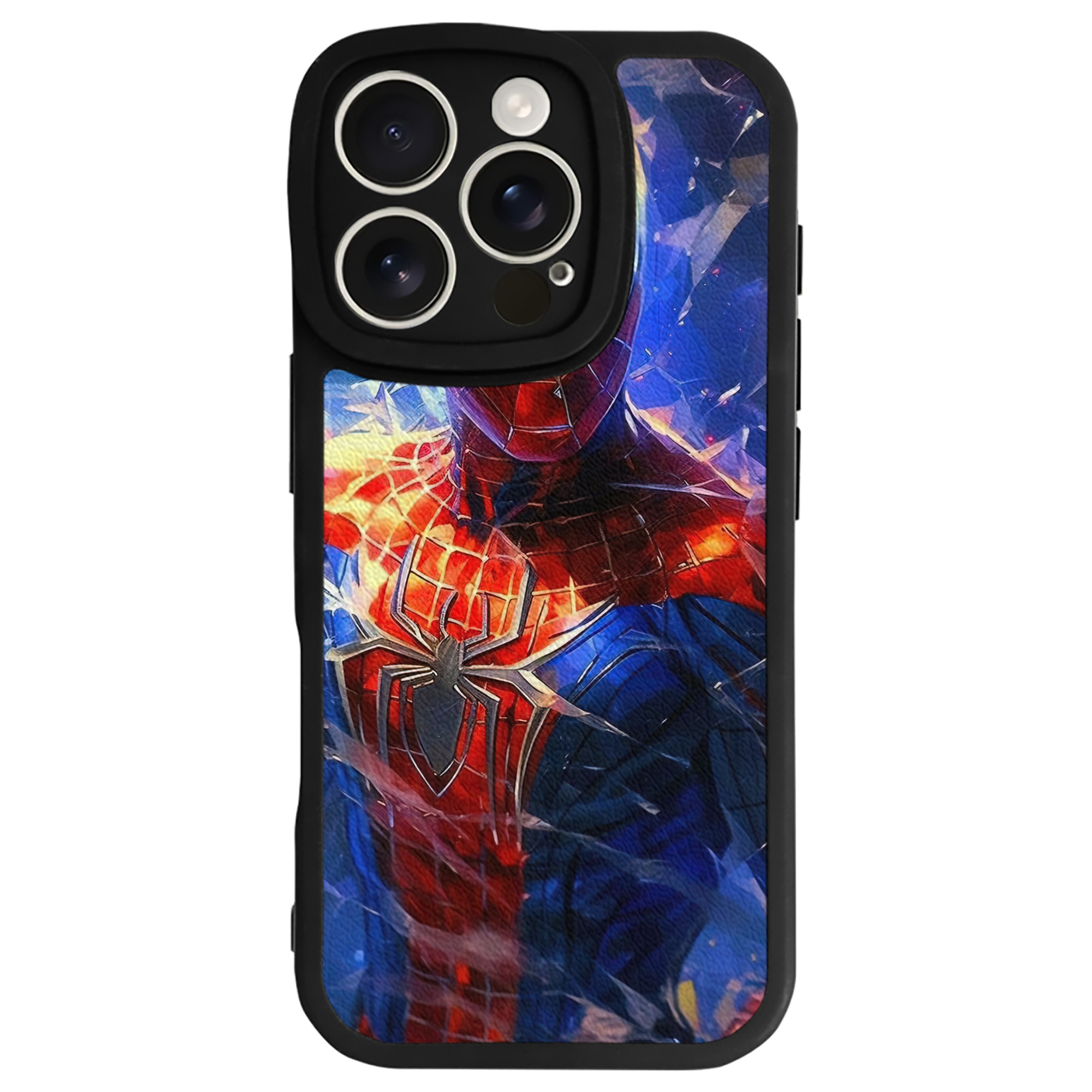 Spider Man スパイダーマン 【iPhone 16シリーズ対応】シリコンスマホケース（レザー調） 材質：シリコン